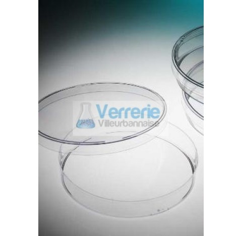 Round petri plate PS naturel 1 vent height 16.2 diameter 90, 28/bag, double outer-bag with traceabil