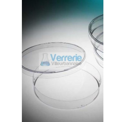 Round petri plate PS naturel 3 vents height 16.2 diameter 90, 28/bag, double outer-bag with traceabi