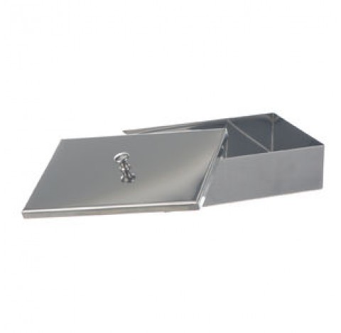 Instrument stray with lid dimensions LxWxH : 160x100x30mm ,Stainless steel
