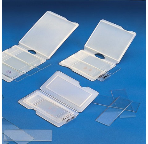 Slide mailer in HDPE for 2 slides dimensions 70x84x6 mm
