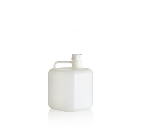 Bonbonne 20l PEHD avec robinet filetage col GL83, 350x350mm hauteur 420 mm