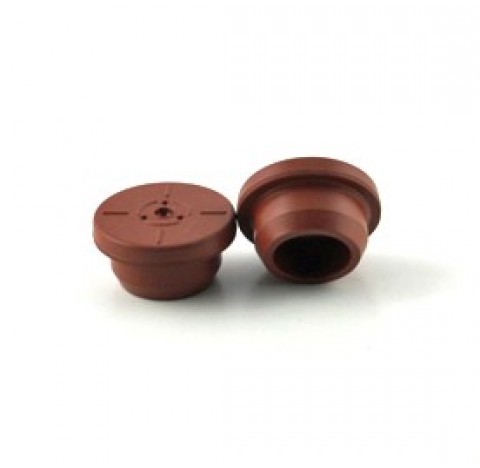 bouchon antibiotique D32 caoutchouc rouge pour perfusion bague WI32