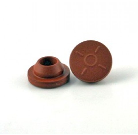 Bouchon antibiotique WI20 chlorobutyl rouge bague WI20