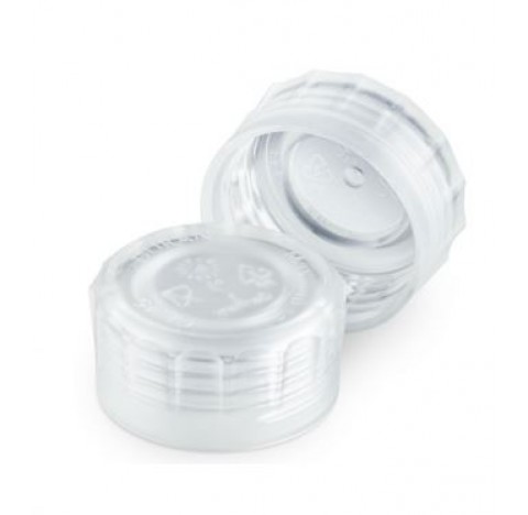 Capuchon GL45 à visser, en PMP transparent, ergonomique, autoclavable 121° ou 134°, muni d'un code d