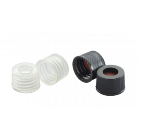 Bouchon filete 10-425 en polypropylene naturel, avec septa 10 mil (Boite de 1000)