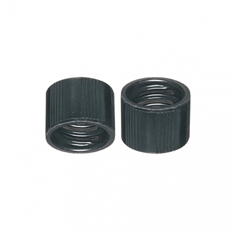 Bouchon visse a haut plein, 10-425, polypropylene noir (Boite de 1000)