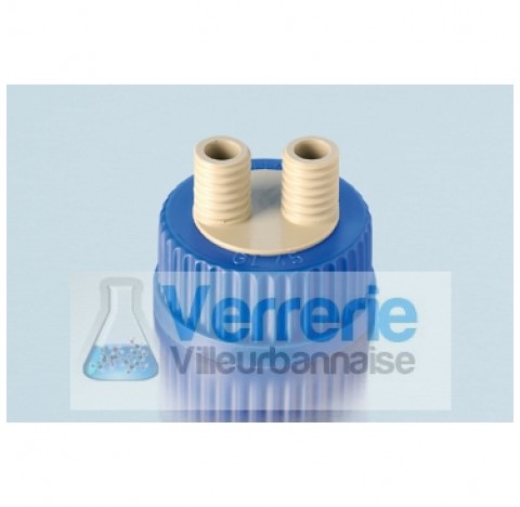 Screw Cap, GL 45, PP, 2 Port GL 14, for DURAN laboratory glass bottles with DIN thread packing of 2