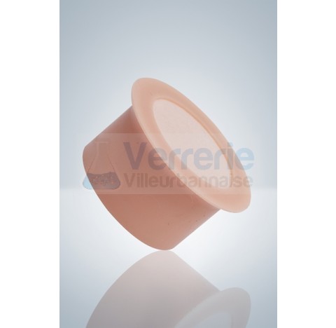 Bouchon sterile rose 10 pieces longueur totale 28 mm pour diametre externe du col 40 - 55 mm  BIO - 