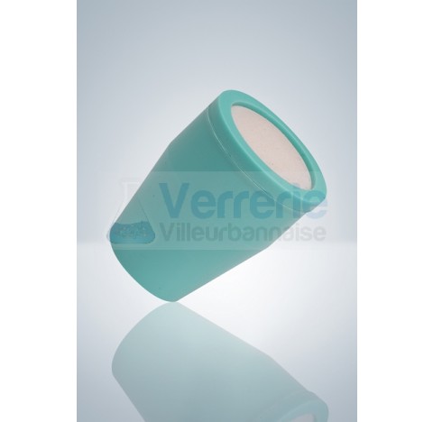 Bouchon sterile vert 10 pieces diametre haut : 40mm , diametre bas : 28mm , longueur totale 50 mm , 