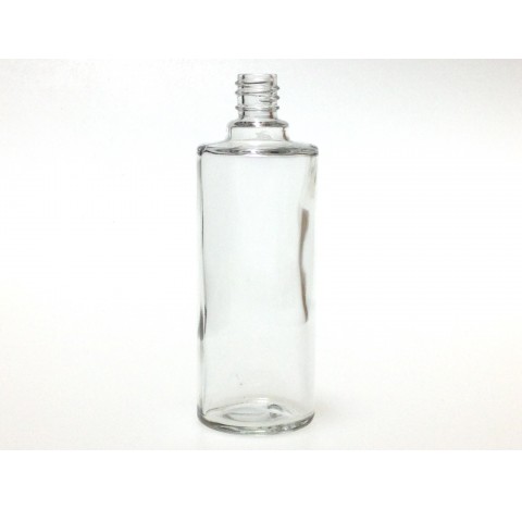 Bouillotte ronde 250 ml en verre blanc bague EUR6, flacon cosmetique en verre