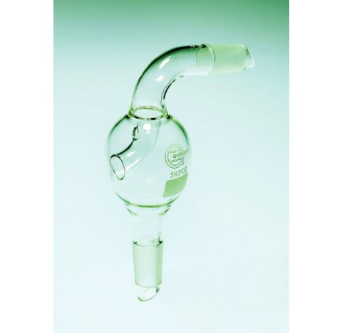 Tete de distillation coudee avec ampoule degarde CN24/29-24/29