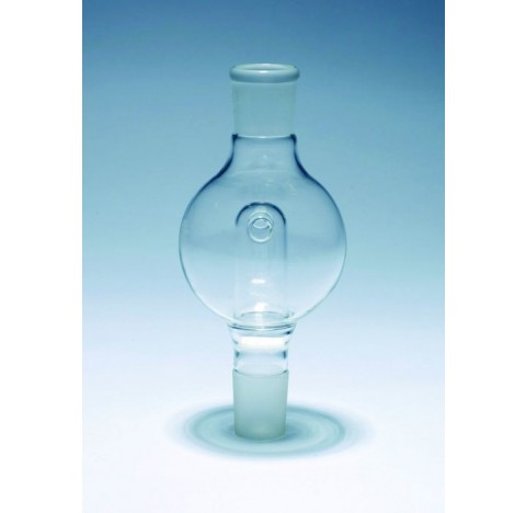 Tete de distillation avec ampoule de garde et fritte, pour evaporateur rotatif, rodages 29/32