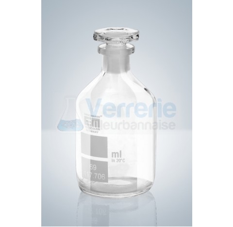 Bouteille d'oxygene 100 - 150 ml d'apres Winkler vendu par 2 rodage 14/23 bouchon verre long. : 105 