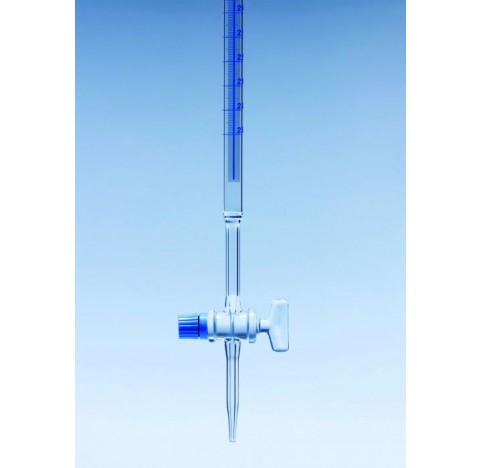 Burette robinet verre classe AS bande photophore 25ml echelon 0,10ml