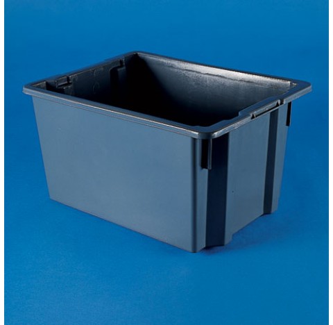 Grey tray, HDPE 75 liters dimensions 457x750x310 mm useful general prpose tanks that can be stacked 