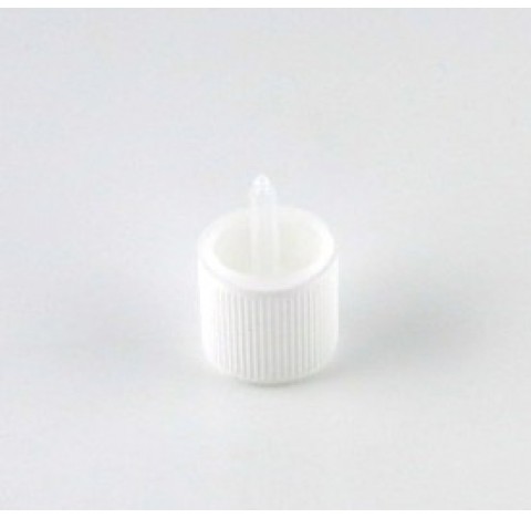 Capsule DIN 18 compte goutte Child Proof, inviolable en polyethylene blanc , insert 1426, pour huile