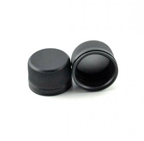 Capsule PP28 inviolable en polypropylene noir, avec joint en Polyethylene