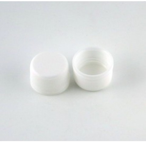 Capsule PP28 inviolable en polypropylene blanc, avec joint en Polespan