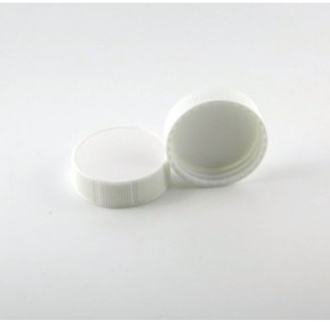 Capsule Pharmacie 40 en polypropylene blanc et joint triseal bague PHIE40