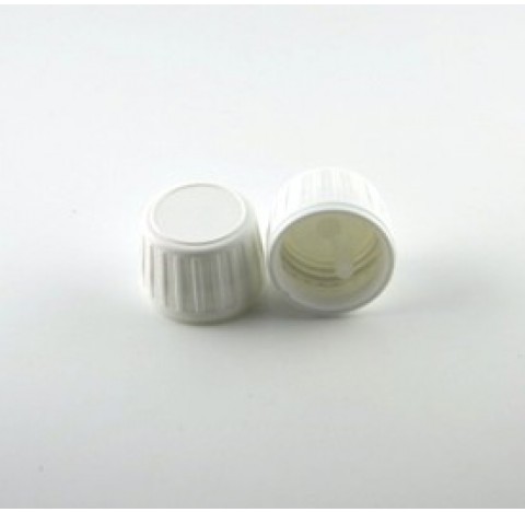 Capsule Visto goutte PP28 inviolable en polyethylene blanc - glycerine alcool
