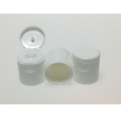 Capsule 28/410 en polypropylene blanc avec un trou de 4,5 mm