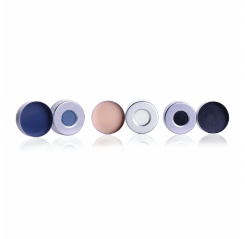 Scellage 20 mm, septa PTFE beige/silicone blanche (Boite de 100)