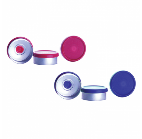 Capsules a sertir diametre 13 mm Flip Cap, aluminium, rouge, sterile (Boite de 230).Composants d'emb