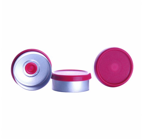 Capsules a sertir diametre 20 mm Flip Cap, aluminium, rouge, sterile (Boite de 220).Composants d'emb