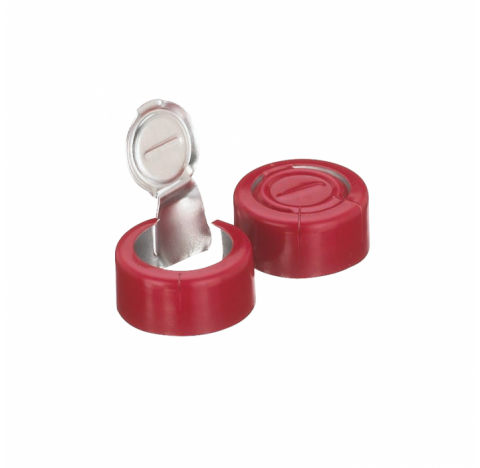 Scellage aluminium a disque central detachable sans joint, rouge, DE 13 mm (Boite de 1000)