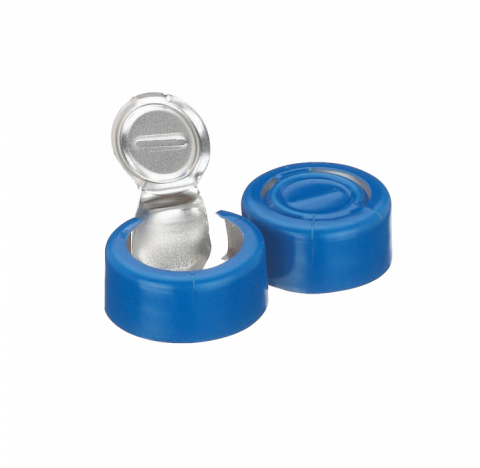 Scellage aluminium a languette d'arrachement sans joint, bleu, DE 13 mm (Boite de 1000)