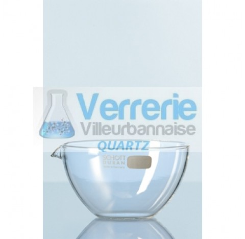 Capsule quartz avec bec 10 ml Diam ext: 40mm haut : 18mm  Norme DIN 12336 haute temperature verre si
