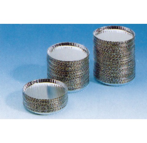 Coupelle aluminium diametre 100 mm hauteur du rebord : 7 mm, capsule de pesée jetable en aluminium p