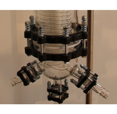 Systeme de fermeture pour bride verre KZ ou PZ DN600 avec joint en  PTFE resistance de temp.  120 de