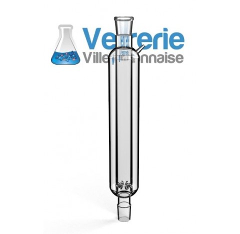 Colonne double enveloppe sous vide 29/32 male et femelle hauteur utile 310mm avec pointe sur le bas 