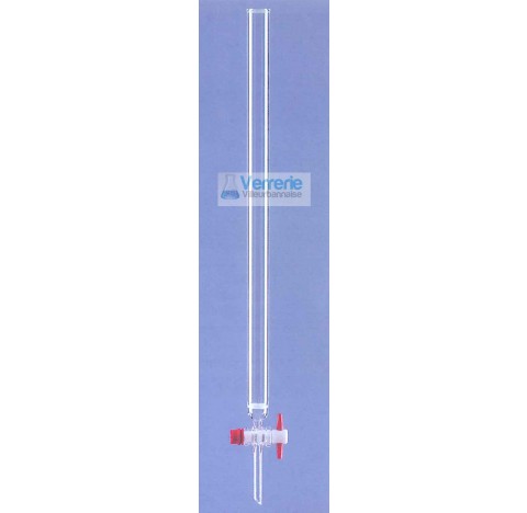 Chromatographic column 1000 ml diam int 40 mm height 800 mm with sinter por2 with ledge with stopcoc