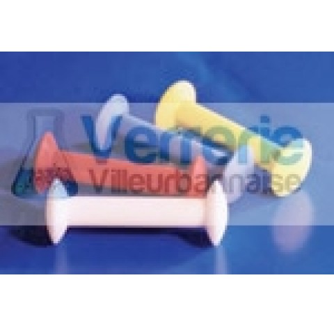 PTFE Stirrer Bar, Double Ended, Yellow dimensions: 55 x 8mm