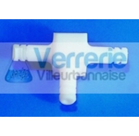 PTFE Connector, T-Type, Push Fit Arm diam 11mm, Bore 5