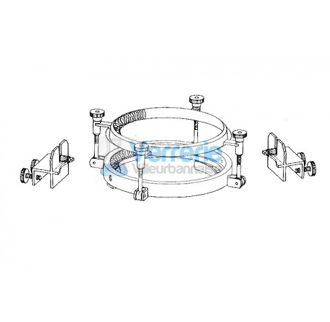 Connecteur de bride DN100 d'accrochage d'acier fin pour l'installation dans un cadre porteur pour ep