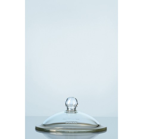 Duran Desiccator lids with knob, DN 300 height 150 mm in diameter of flange 332 mm out diameter of f