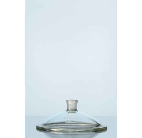 Duran Desiccator lids, outlet for normal NS stopcocks Novus type, DN 200 height 94 mm in diameter of