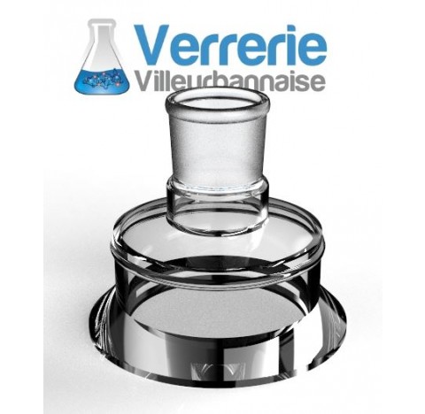 Glass lid of reactor DN 100 central socket 45/40 height :150 mm Pressure maxi : 1 Bar verre Pyr
