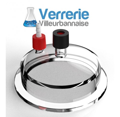 Couvercle de réacteur DN100 avec un SVL15 sa capsule et le joint percé diametre 6 mm, et un GL14 ave