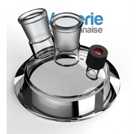 Couvercle DN100 29/32 central avec prise thermométrique incliné pour thermomètre diametre 6 mm