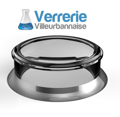 Couvercle sans col DN150 pour réacteur en verre borosilicate