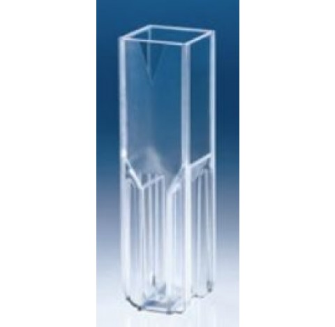Cuves UV macro, fenêtre 10×35 mm volume : 1,50 - 3 ml trajet lumineux 10 mm en UV polymere.