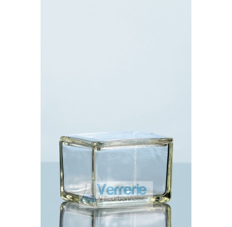 Glass box, for staining tray, lenght 108 mm largeur 90 mm hauteur 70 mm, soda-lime-glass