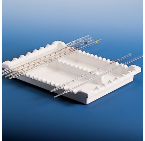 Deep tray for 7 pipettes diameter up to 20 mm in PVC dimensions 216x283x40mm , autoclavable