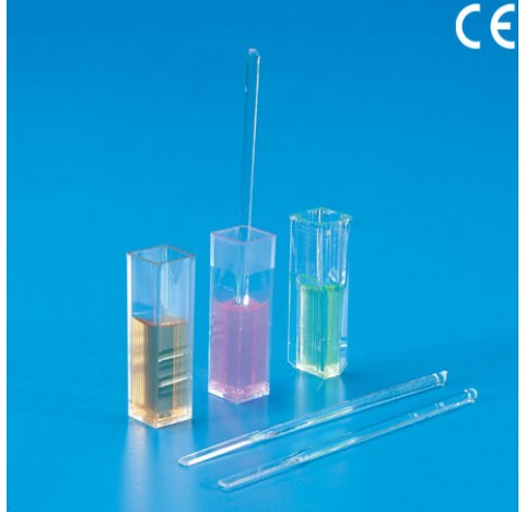 UV grade PMMA cuvettes 2,5 ml path lenght 10 mm model semi-micro