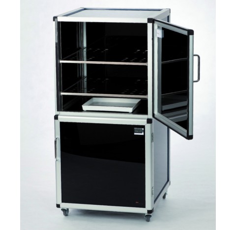 Dessicateur MAXI 2 en PMMA noir dimensions externes : 560x1150x580 mm , dimensions internes : 495x50