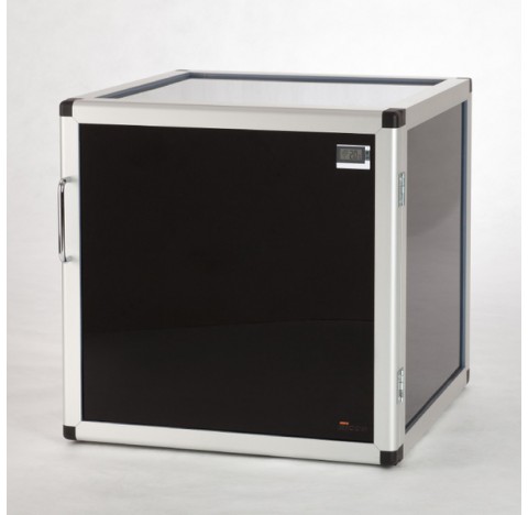 Dessicateur MAXI 2 en PMMA noir dimensions externes : 560x560x580 mm , dimensions internes : 495x500